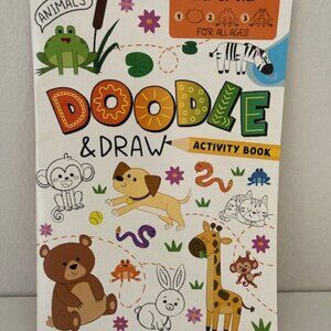 Animals Doodle & Draw activie book step by step